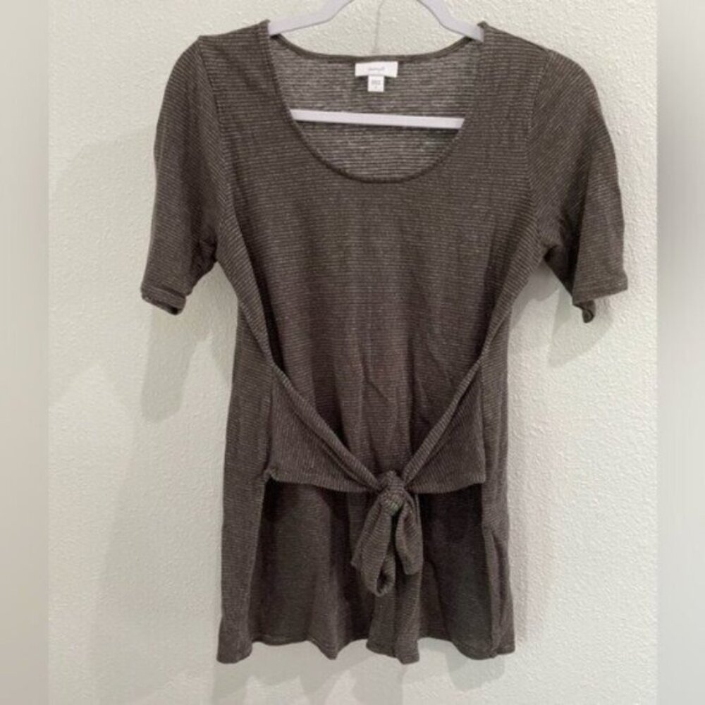 J. Jill Tie-Front Short Sleeve Top